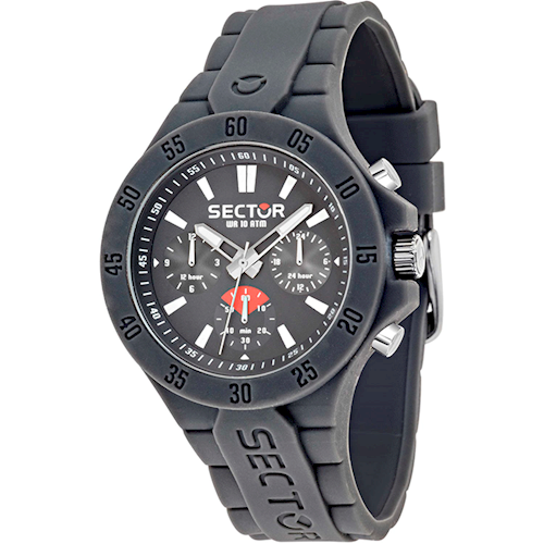 Image of Steel Touch Silicone med stål bagkasse Quartz multifunktion Herre ur fra Sector, R3251586004